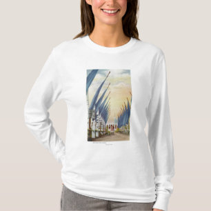 Camiseta Vista da avenida de Bandeira, a feira 1934 de