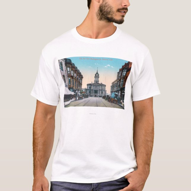 Camiseta Vista da câmara municipal Bldg da rua de (Frente)