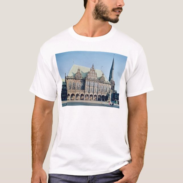 Camiseta Vista da câmara municipal, construída 1405-09 (Frente)