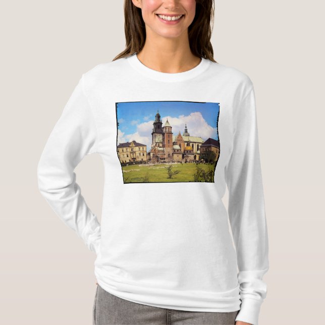 Camiseta Vista da catedral de Wawel (Frente)