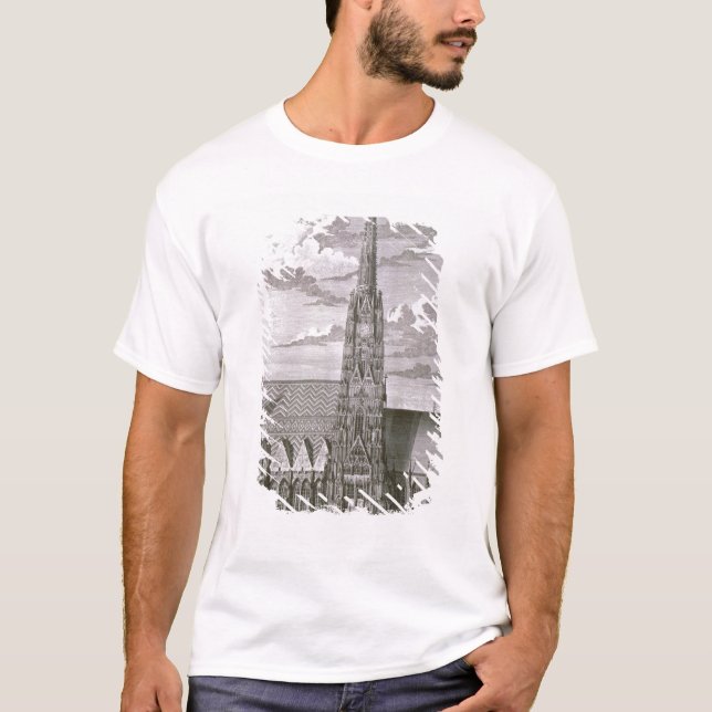 Camiseta Vista da catedral do St. Stephan (Frente)