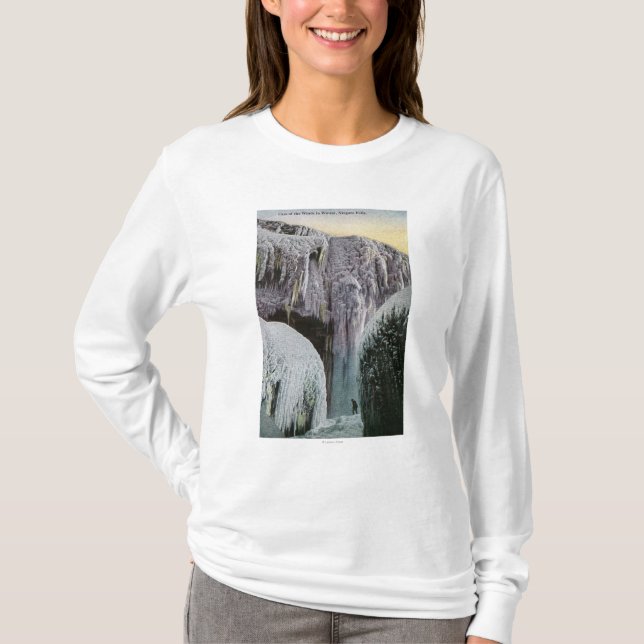 Camiseta Vista da caverna dos ventos no inverno (Frente)