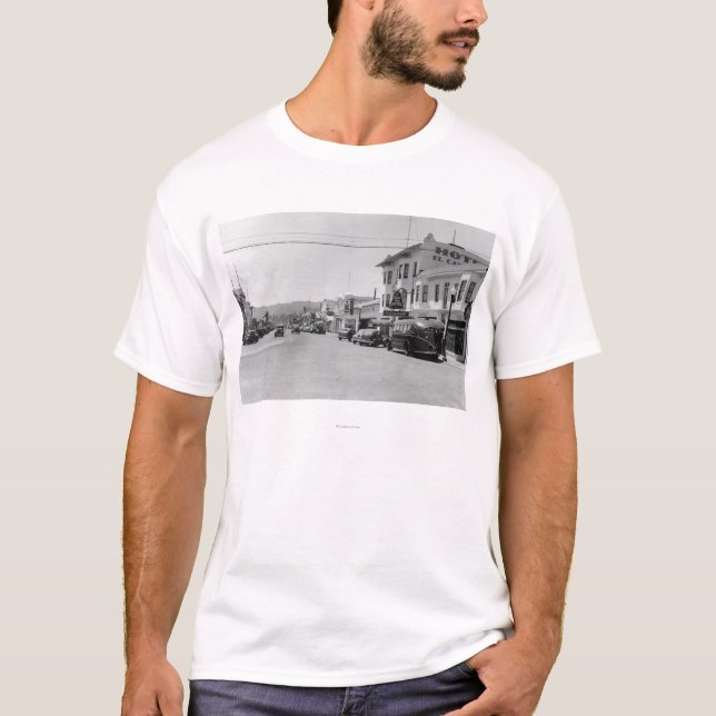 Camiseta Vista da cidade de BroadwayKing, CA (Frente)