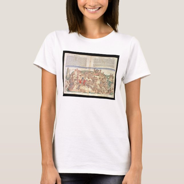 Camiseta Vista da cidade de Jerusalém, de Nuremberga (Frente)
