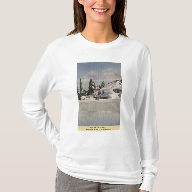 Camiseta Vista da cidade no inverno (Frente)