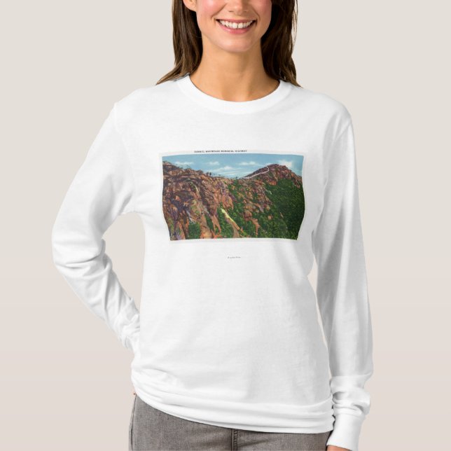 Camiseta Vista da cimeira de Whiteface Mt (Frente)