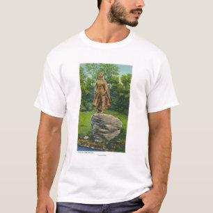 Camiseta Vista da estátua da donzela do peregrino
