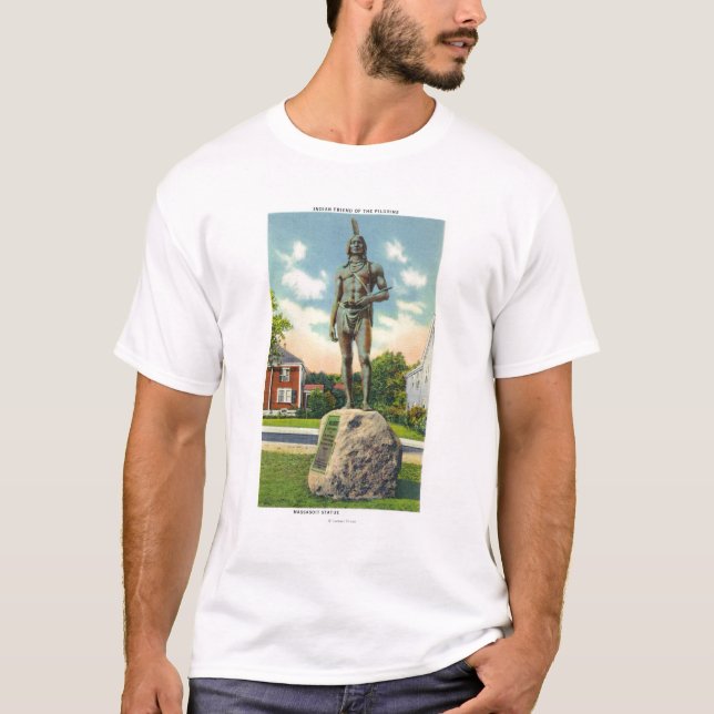 Camiseta Vista da estátua de Massasoit # 2 (Frente)