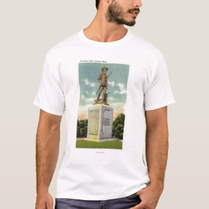 Camiseta Vista da estátua minúscula do homem