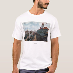 Camiseta Vista da estrada de ferro da estação da união