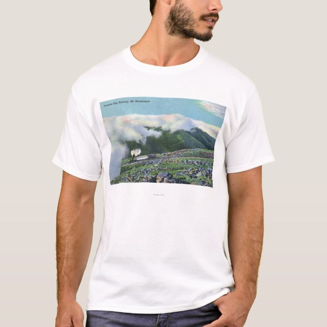 Camiseta Vista da estrada de ferro de roda denteada famosa (Frente)