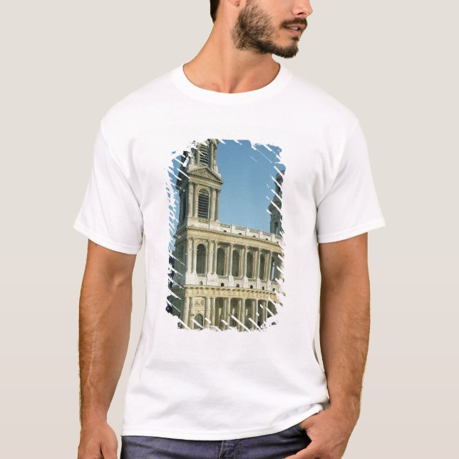 Camiseta Vista da fachada da igreja de (Frente)