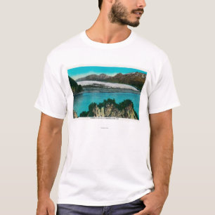 Camiseta Vista da geleira de Harding na baía da