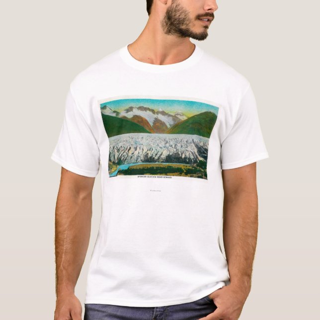 Camiseta Vista da geleira de Spencer, perto de Seward, (Frente)