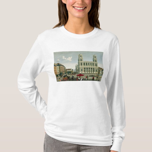Camiseta Vista da igreja do Santo-Sulpice (Frente)