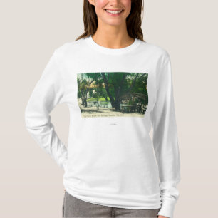 Camiseta Vista da lagoa de Hot Springs