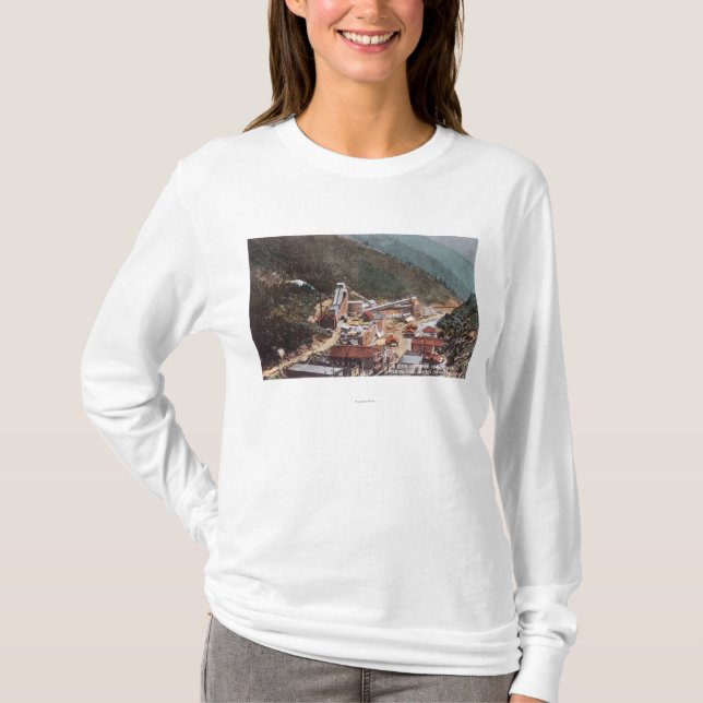 Camiseta Vista da mina de Hecla que olha abaixo da garganta (Frente)
