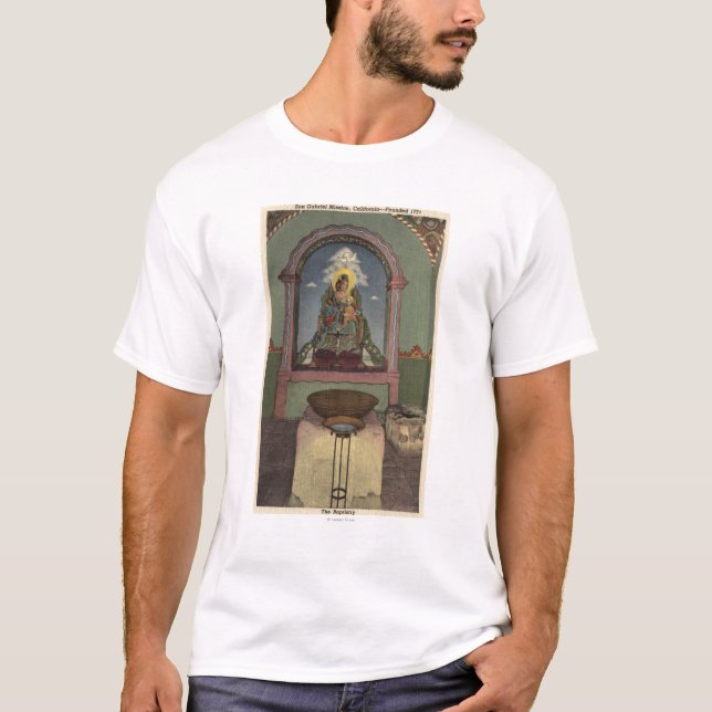 Camiseta Vista da missão & do Baptistry (Frente)