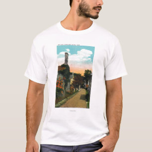 Camiseta Vista da pista da cinza