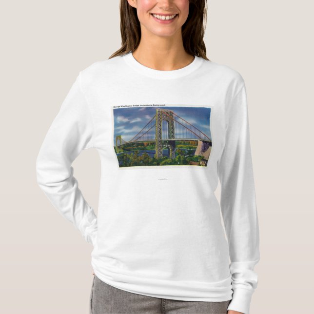 Camiseta Vista da ponte de George Washington (Frente)