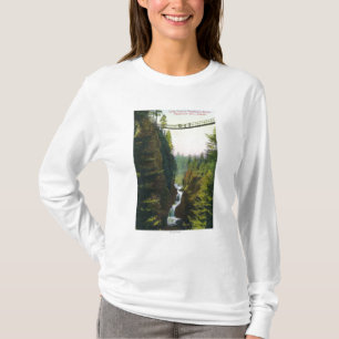 Camiseta Vista da ponte de suspensão da garganta de Lynn