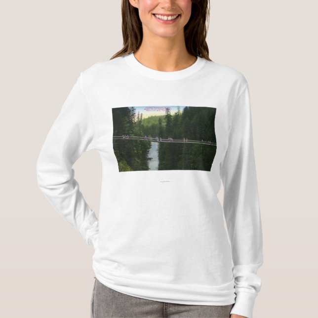 Camiseta Vista da ponte de suspensão de Capilano (Frente)