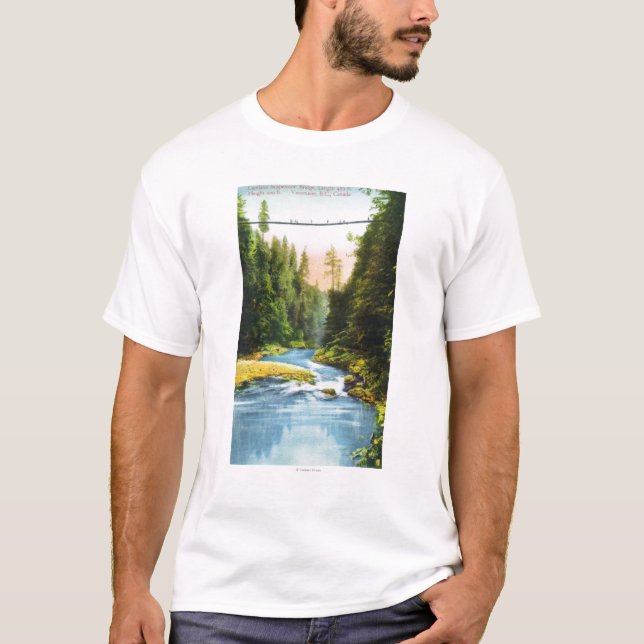 Camiseta Vista da ponte de suspensão de Capilano # 2 (Frente)