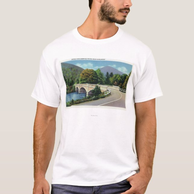 Camiseta Vista da ponte sobre o rio de Deerfield (Frente)