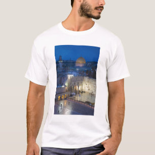 Camiseta Vista da Praça do Muro Ocidental, final da tarde