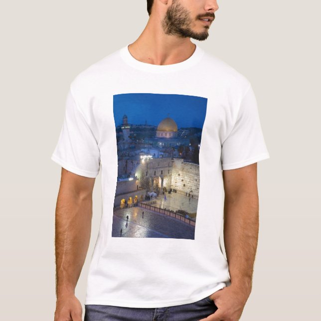 Camiseta Vista da Praça do Muro Ocidental, final da tarde (Frente)