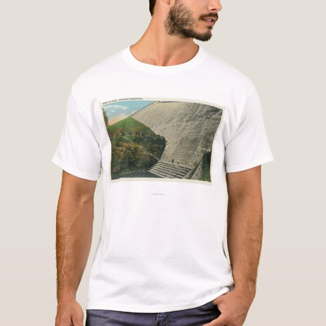 Camiseta Vista da represa do reservatório de Ashokan (Frente)