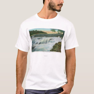 Camiseta Vista da represa na falha de Ausable