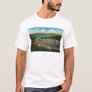 Camiseta Vista da rocha cortada no cadillac Mt que vê Eagle
