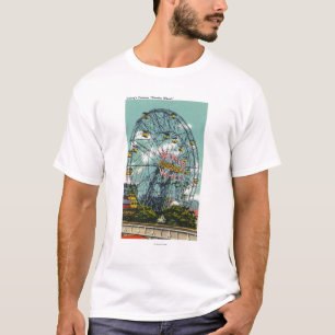 Camiseta Vista da roda de Ferris famosa da maravilha