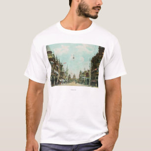 Camiseta Vista da rua de Mariposa que enfrenta a câmara
