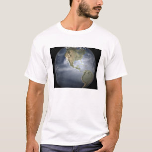 Camiseta Vista da Terra do cheio mostrando vapor de água