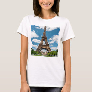 Camiseta Vista da Torre Eiffel do Parque Público Champ de M