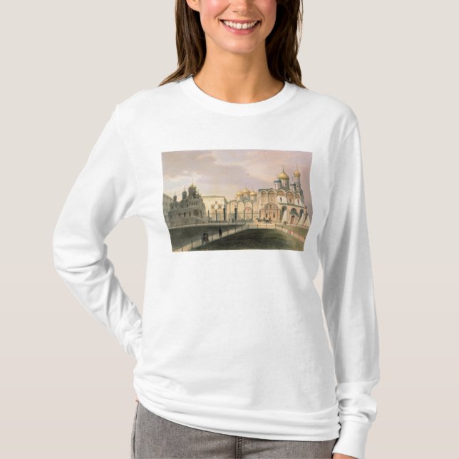 Camiseta Vista das catedrais na Moscovo Kremlin (Frente)