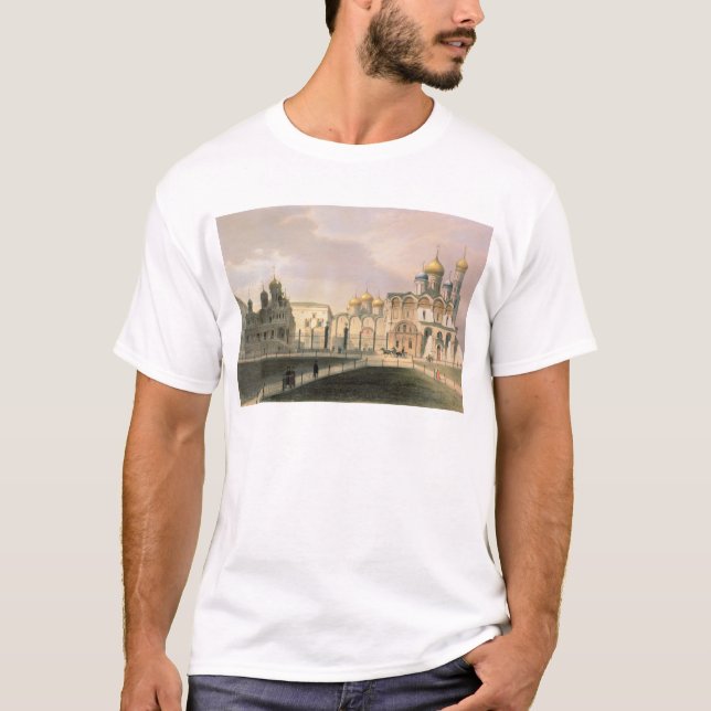 Camiseta Vista das catedrais na Moscovo Kremlin (Frente)