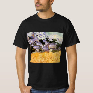 Camiseta Vista de Auvers com Igreja por Vincent van Gogh