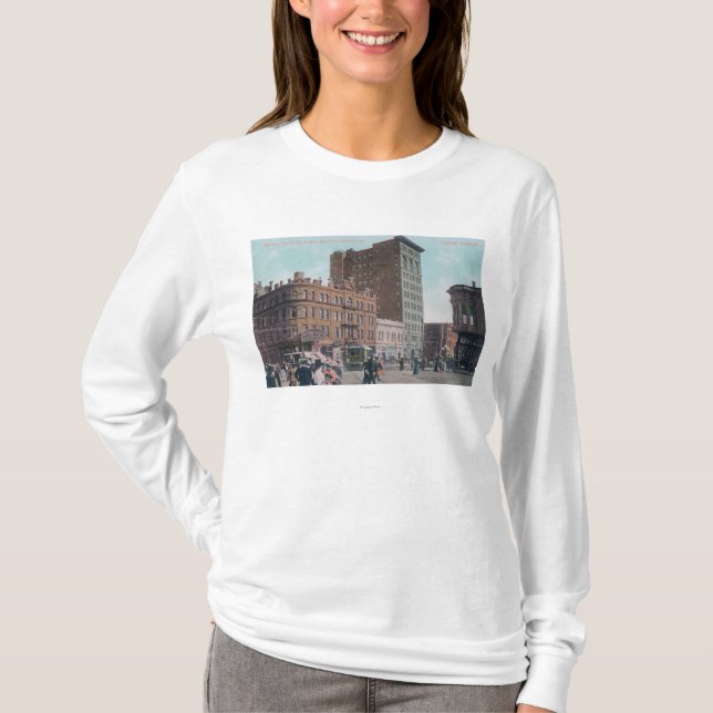 Camiseta Vista de Broadway, 14a rua, avenida Junctio de San (Frente)