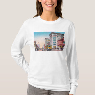 Camiseta Vista de Broadway com rua CarOakland, CA