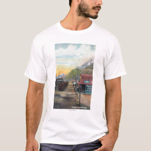 Camiseta Vista de Broadway & de estrada de ferro