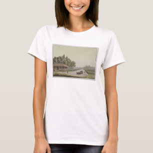 Camiseta Vista de Capitol Hill, Washington (gravura da cor
