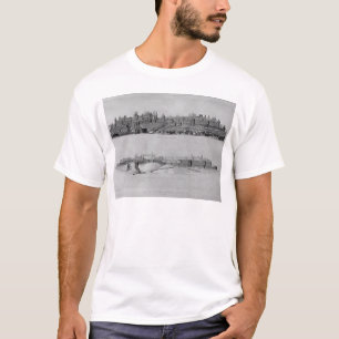 Camiseta Vista de Carcassonne do lado oeste