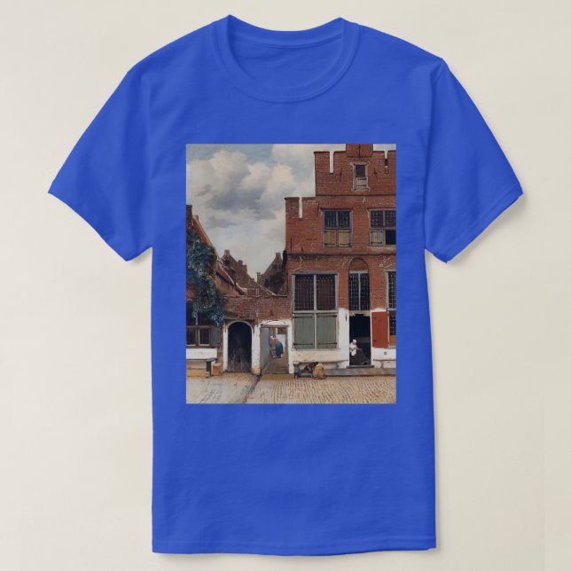 Camiseta Vista de Casas em Delft conhecida como x27The Litt (Frente do Design)