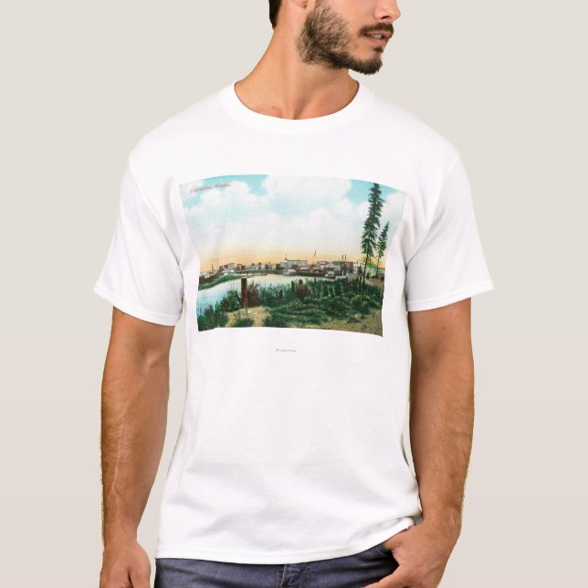 Camiseta Vista de CityFairbanks, AK (Frente)