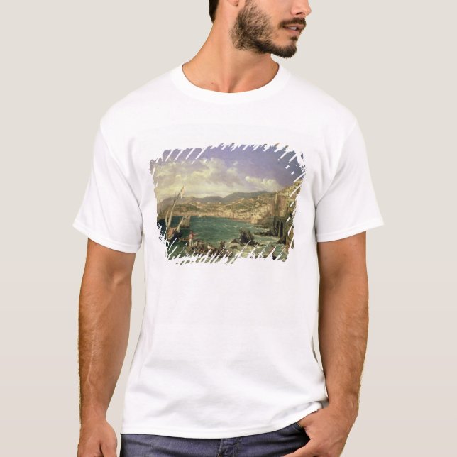 Camiseta Vista de Genoa, 1854 (óleo em canvas) (Frente)