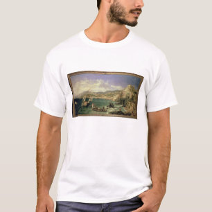 Camiseta Vista de Genoa, 1854 (óleo em canvas)