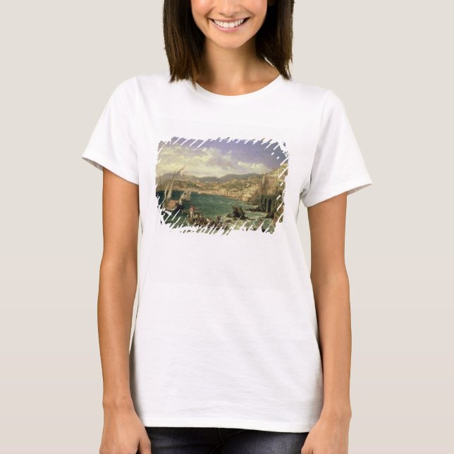 Camiseta Vista de Génova, 1854 (óleo na canvas) (Frente)
